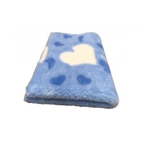 Meleret Lysebl m/hvidt Hjerte