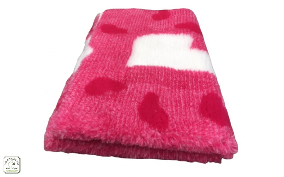  Meleret Pink m/hvidt Hjerte