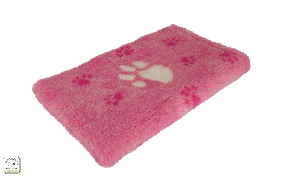 Meleret Pink m/hvide poter