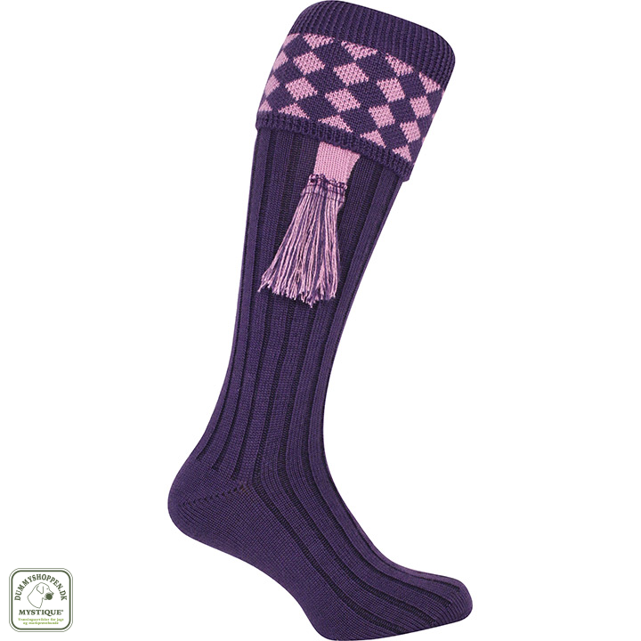Jagt strmper m/tern Lilla/Pink